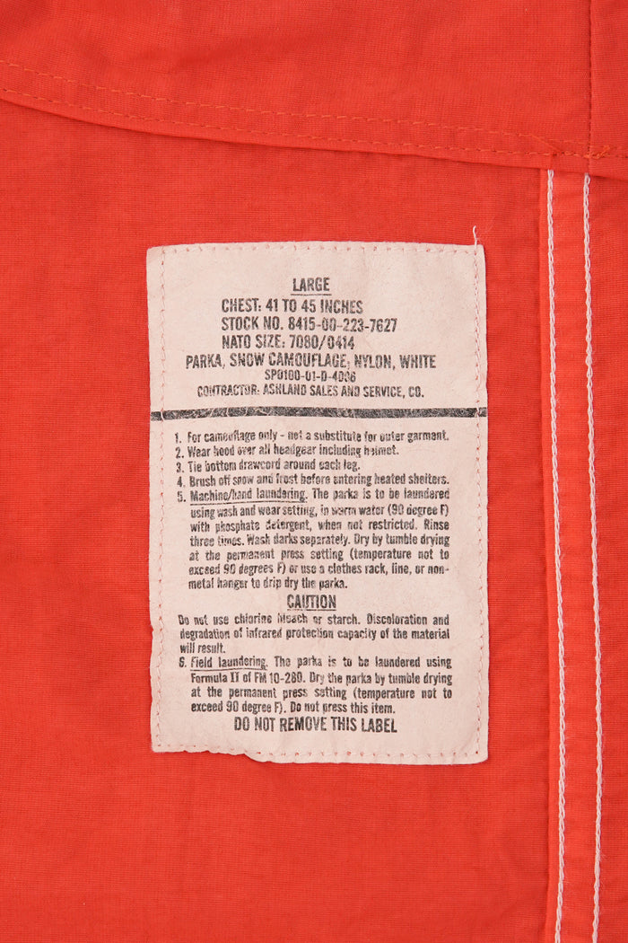 Fifth Over-Dyed Nylon Snow Fishtail JKT Orange