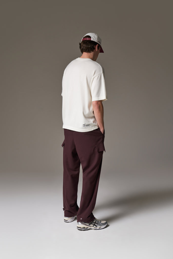 FINE GAUGE KNIT T-SHIRT - OFF WHITE