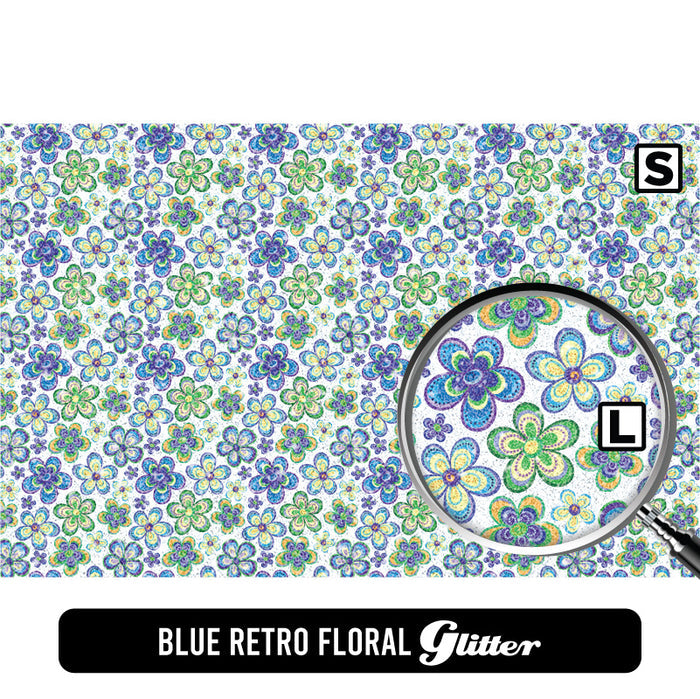 Blue Retro Floral