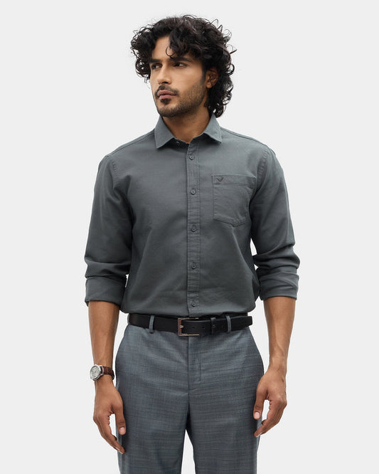 Forest Green Textured Shirt - Caty