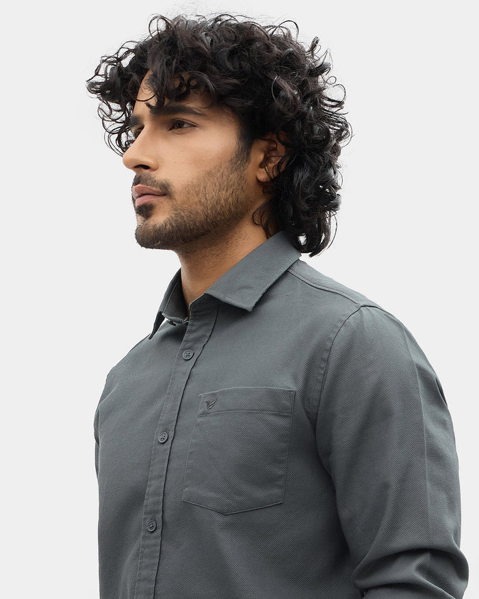 Forest Green Textured Shirt - Caty