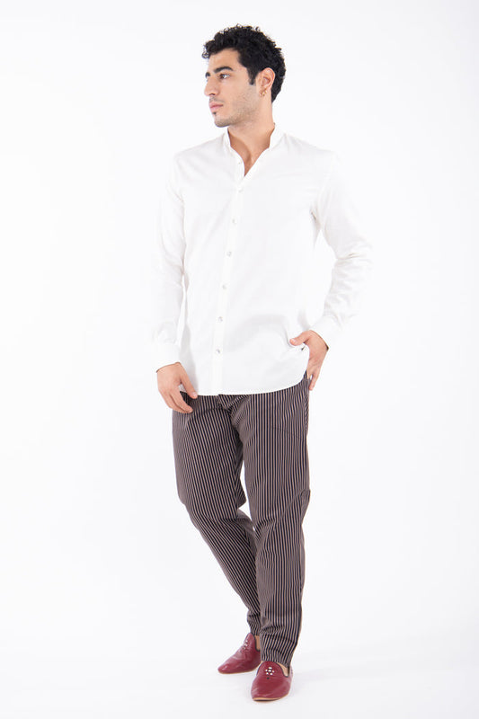 Frank Cotton Striped Trousers
