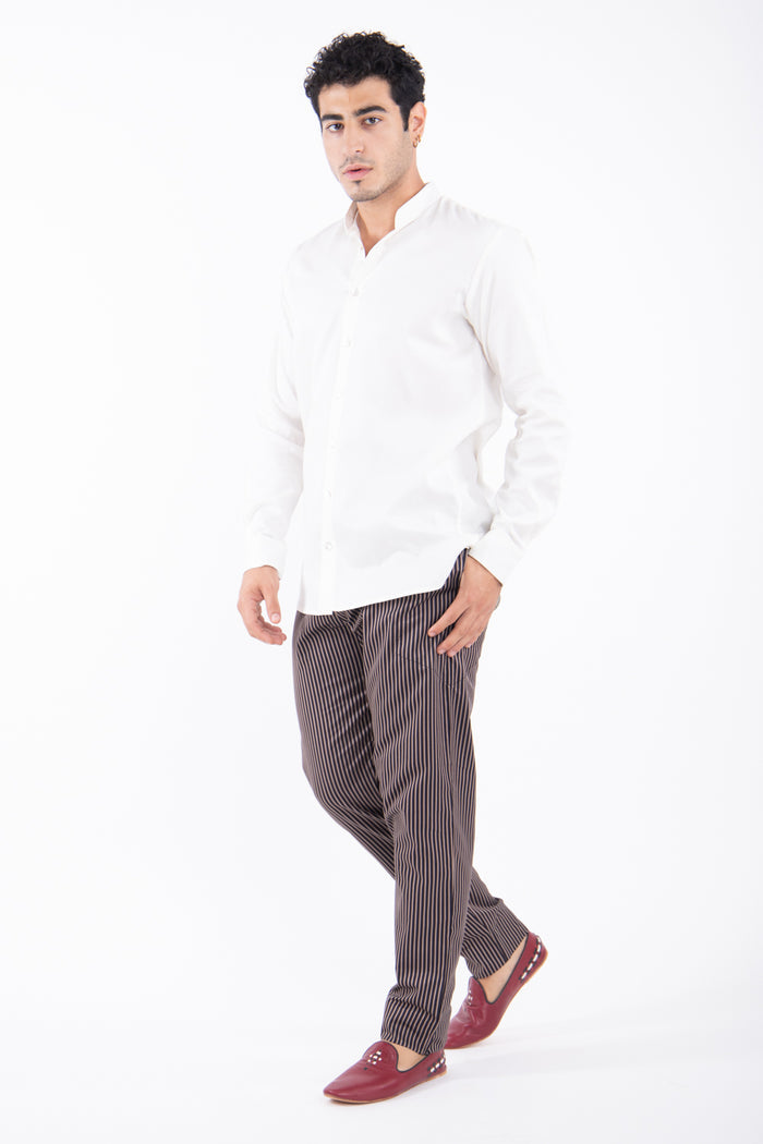 Frank Cotton Striped Trousers