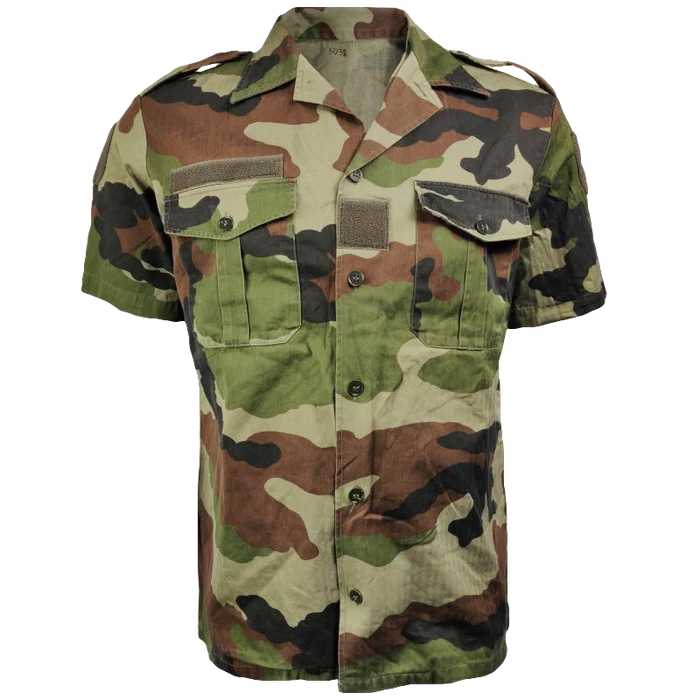 French Short-Sleeve CE Camo Shirt - French Army Surplus - Field Shirts