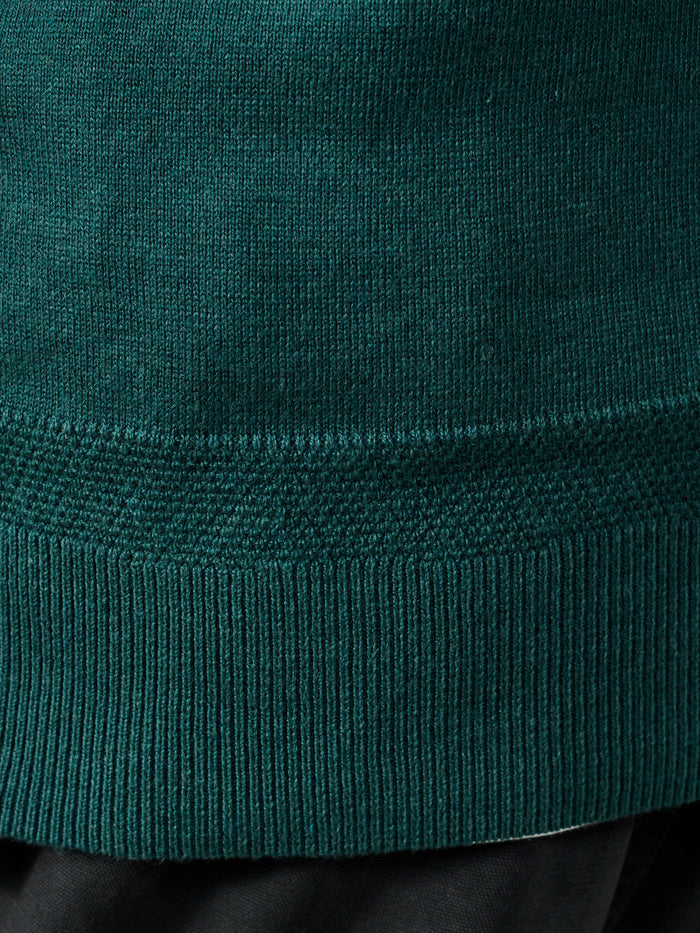 Aubin Green Fulney Cotton Cashmere Crew | Crew Neck