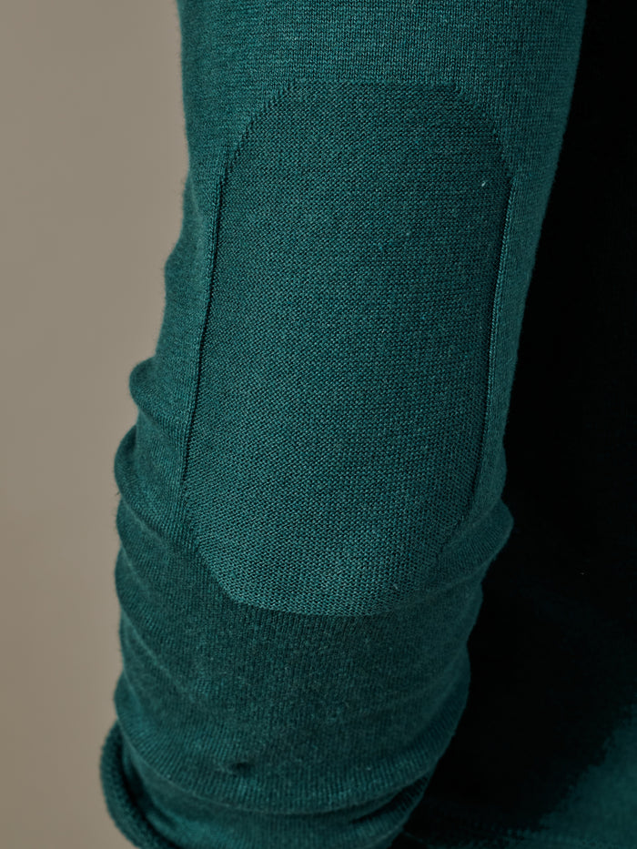 Aubin Green Fulney Cotton Cashmere Crew | Crew Neck