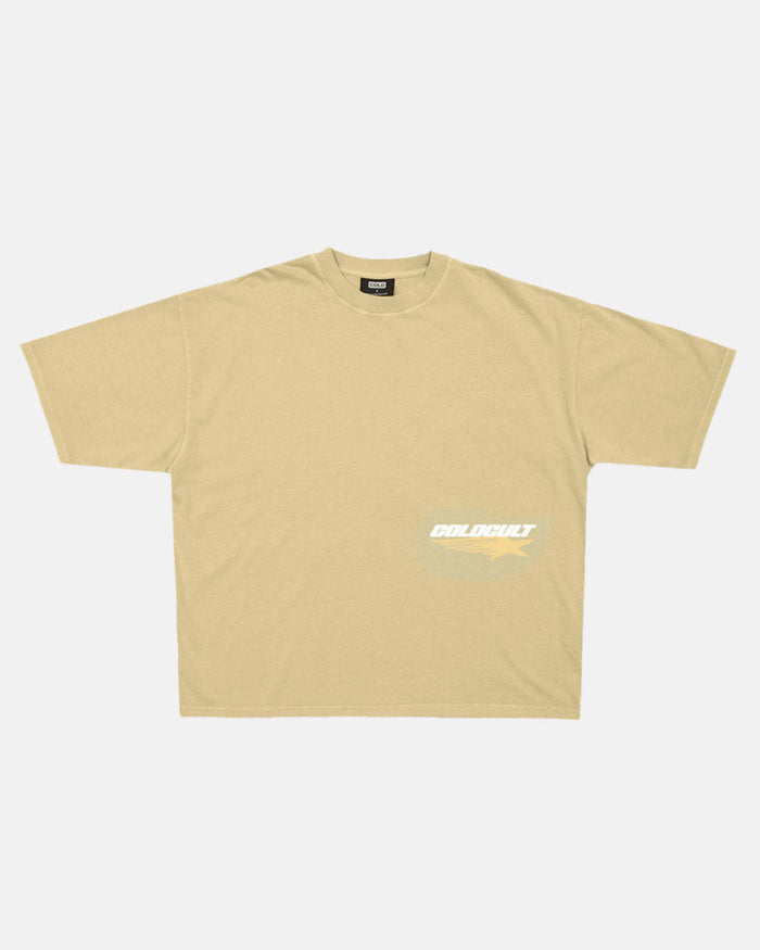 GALACTIC GLIDE TEE PALE HONEY - Cold Culture