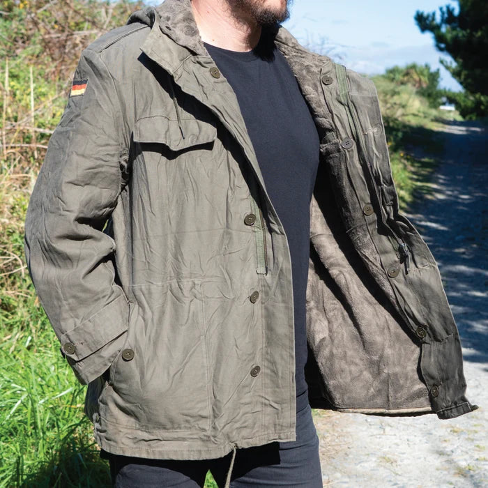 German Olive Drab Lined Parka - German Army Surplus - Parkas