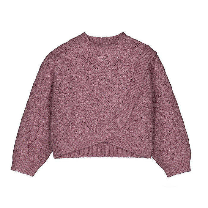 Girl Asymmetric Sweater - Violet