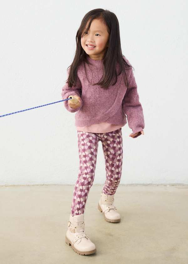 Girl Asymmetric Sweater - Violet