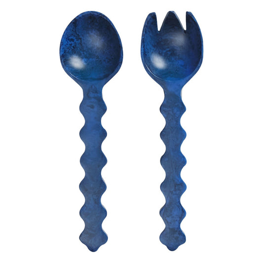 Gisele Salad Servers - Azure