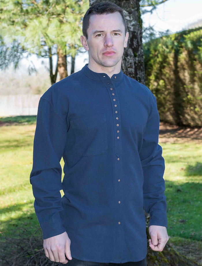 Grandfather Shirt - Navy #color_navy