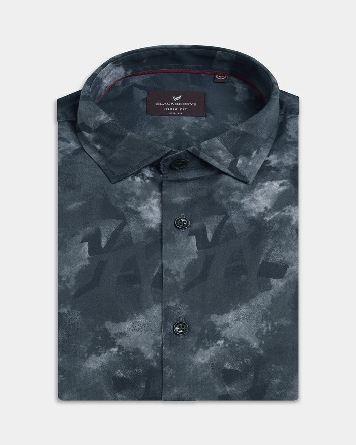Green Printed Shirt - Stelos