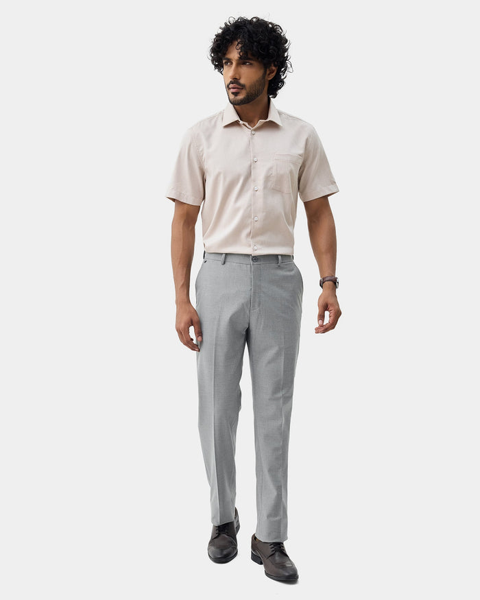 Grey Solid Trouser - Donny