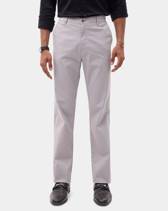 Grey Textured Khakis - Kary