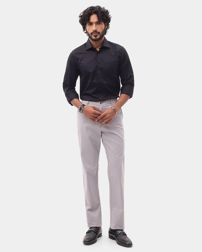 Grey Textured Khakis - Kary
