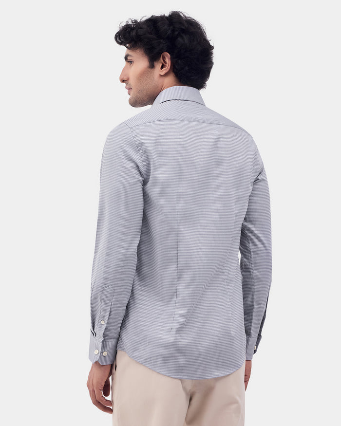Grey Textured Shirt - Expression