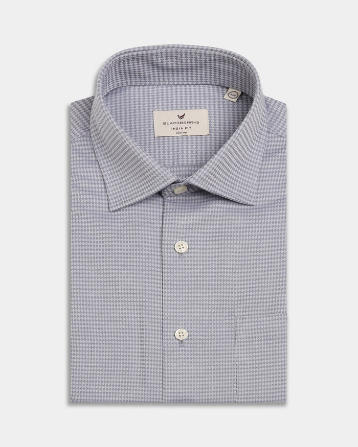 Grey Textured Shirt - Expression