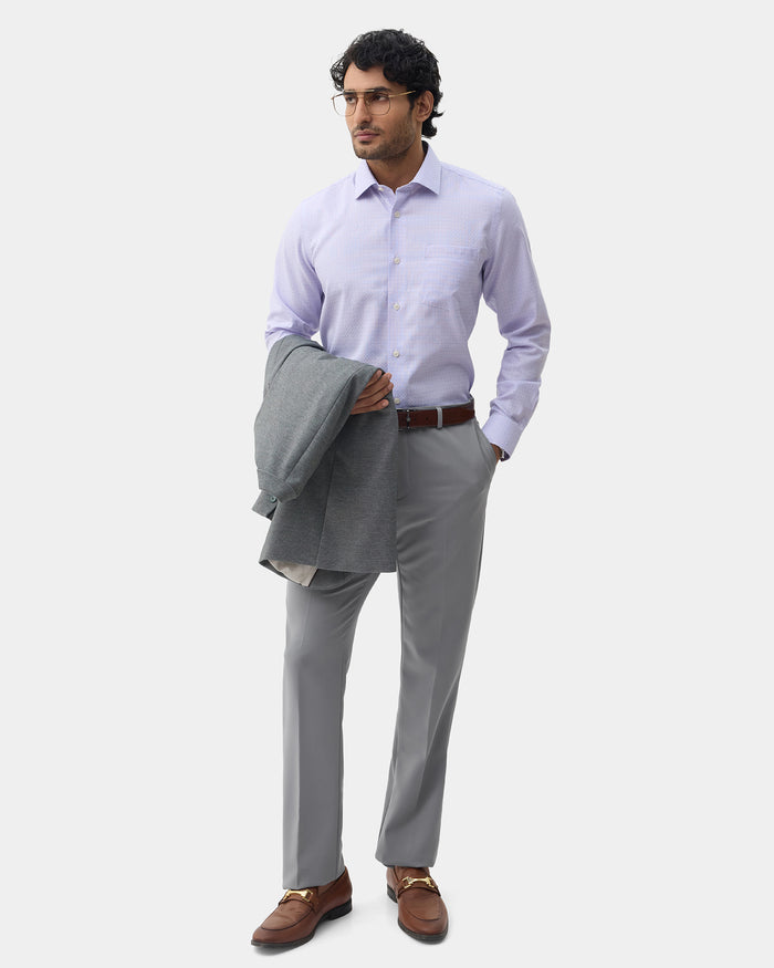 Grey Textured Trouser - Edox