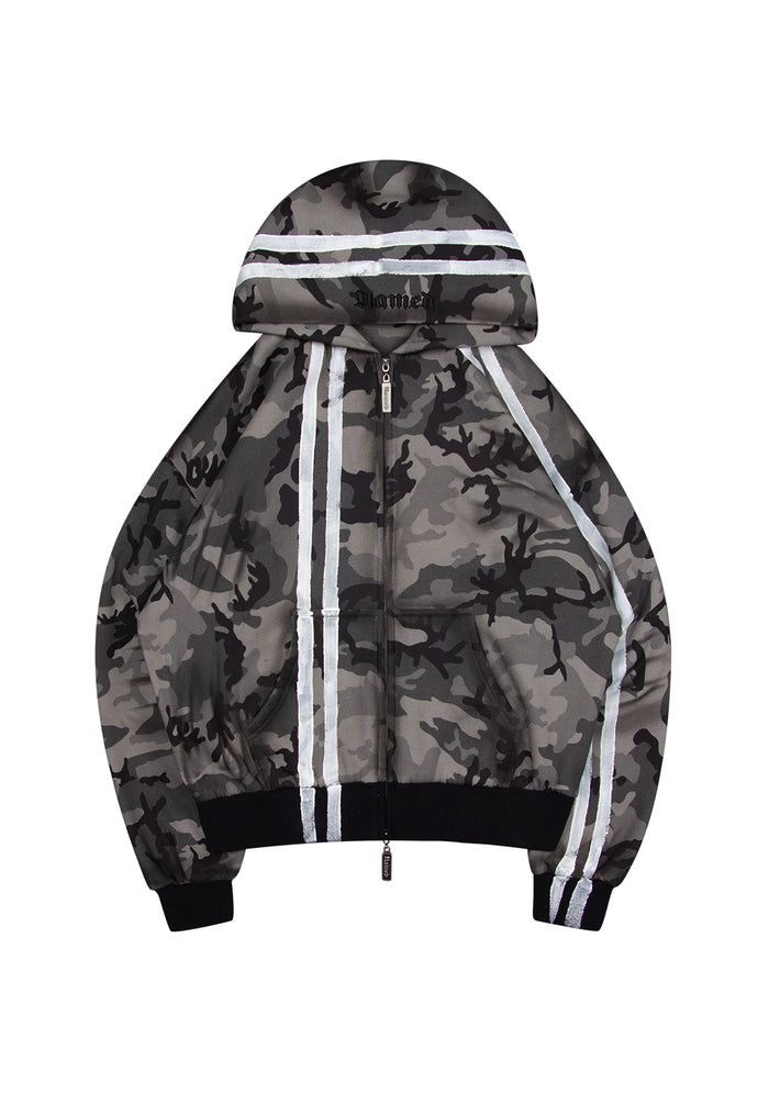 GRIME ZIP HOODIE GREY CAMO