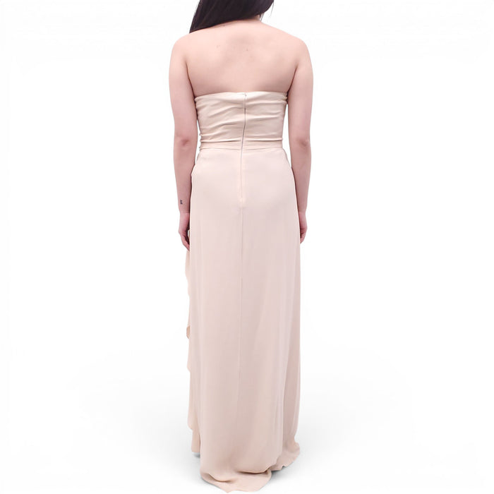 GUCCI CREAM DRAPED GOWN WITH EMBELLISHED DETAIL - SIZE 40