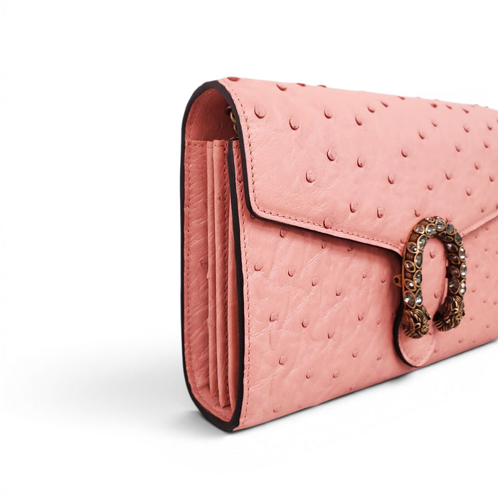 GUCCI PINK OSTRICH DIONYSUS BAG