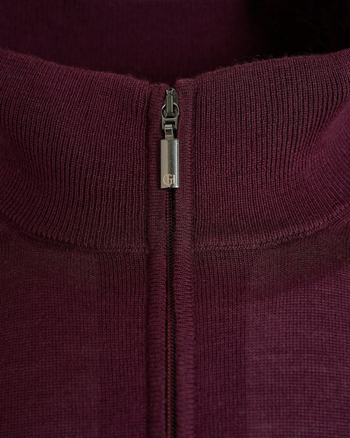 Hamilton Merino Wool Silk Cashmere Quarter Zip Jumper