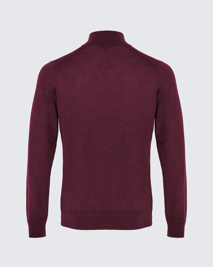Hamilton Merino Wool Silk Cashmere Quarter Zip Jumper