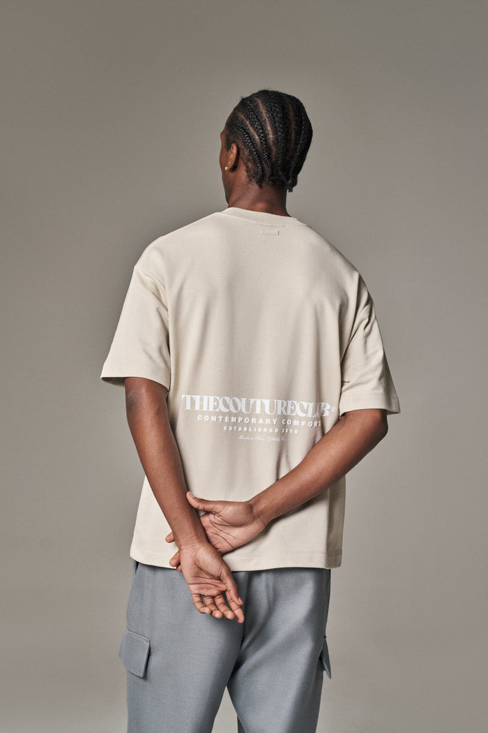 HEAVYWEIGHT COPYRIGHT T-SHIRT - BEIGE