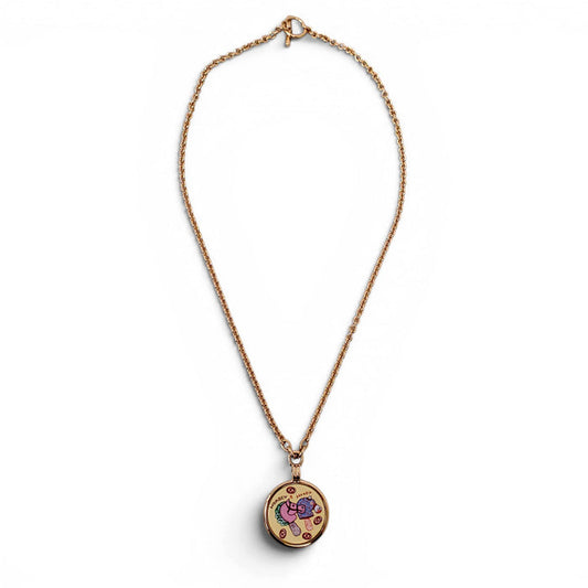 HERMÈS MEDAILLE FUNNY ICE CREAM PM PALLADIUM PENDANT