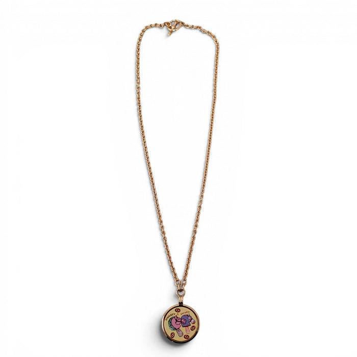 HERMÈS MEDAILLE FUNNY ICE CREAM PM PALLADIUM PENDANT