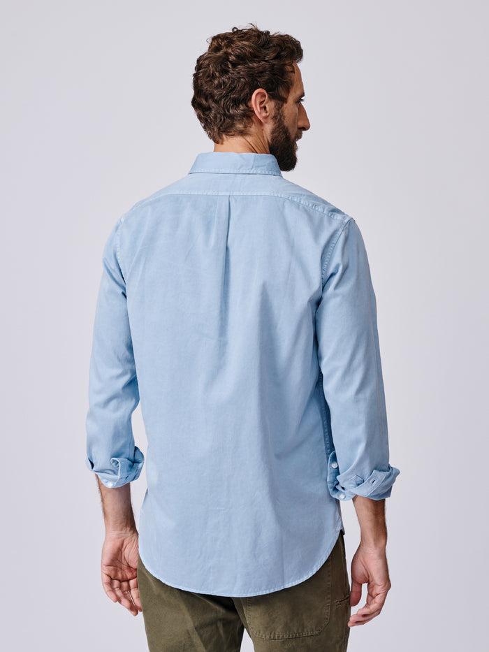 Aubin Pale Blue Hessle Button Down Shirt | Oxford Shirt