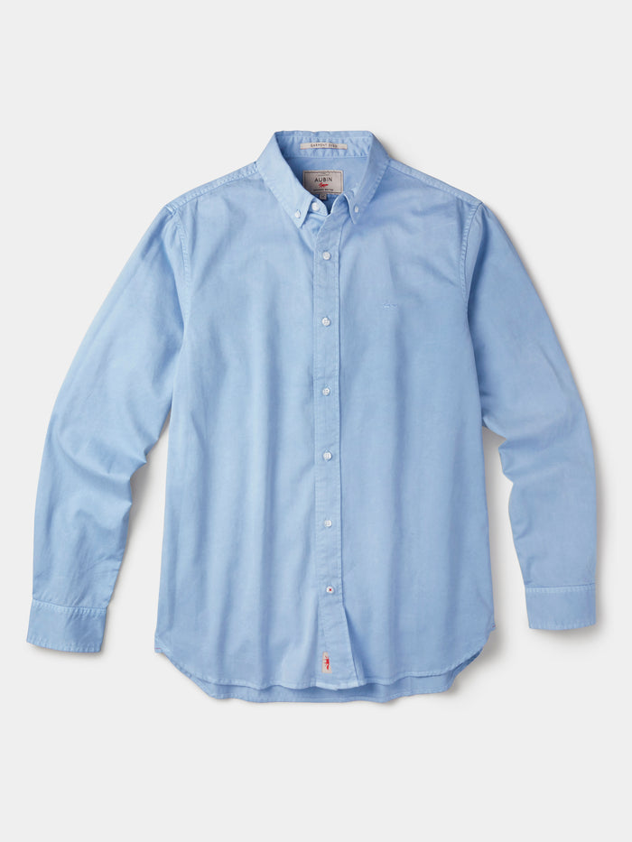 Aubin Pale Blue Hessle Button Down Shirt | Oxford Shirt