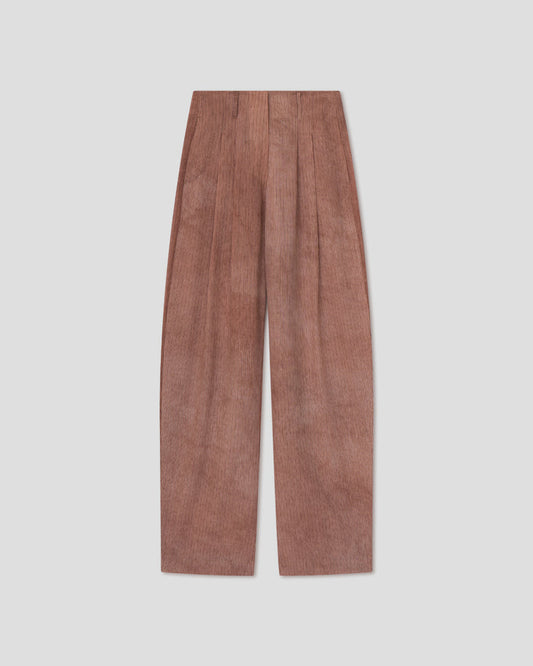 Hettie - Barrel leg pants - Terracotta