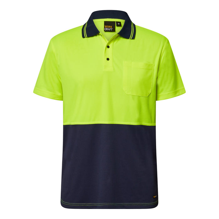 Hi Vis Two Tone Polo Pocket- Ss
