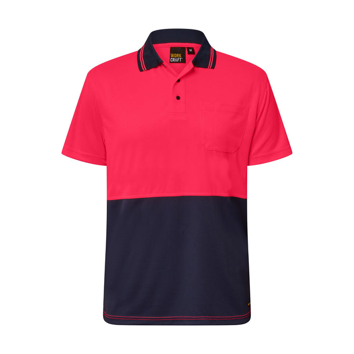 Hi Vis Two Tone Polo Pocket- Ss