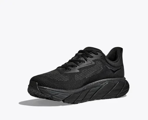 HOKA WOMENS ARAHI 7  WIDE FIT BLACK/BLACK