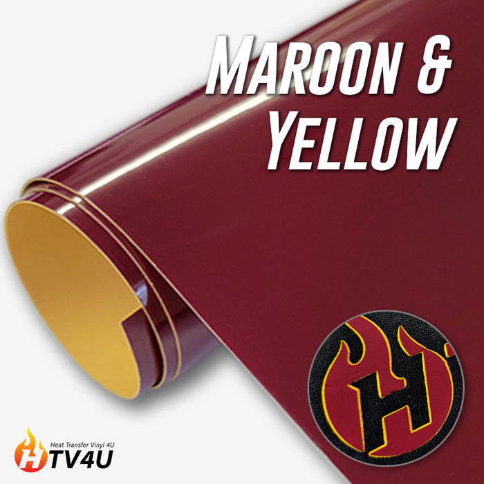 Maroon with Yellow