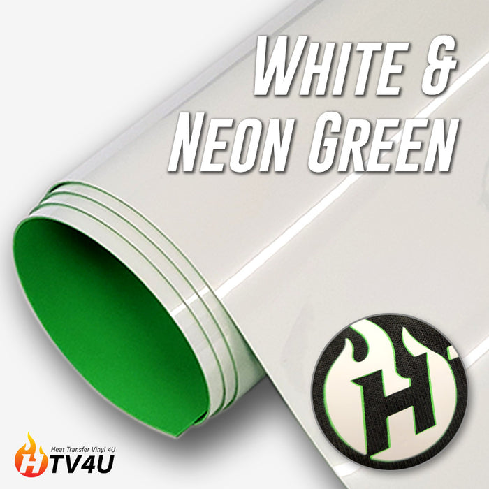 White with Neon Green