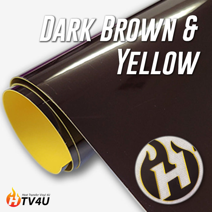 Dark Brown with Yellow