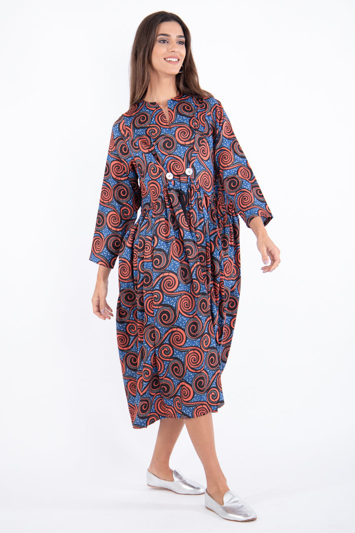 Ihsan Cotton Printed Tribal Dress