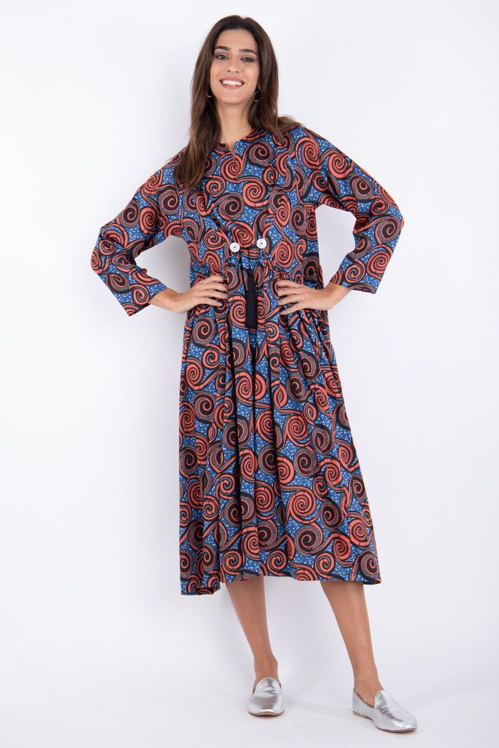 Ihsan Cotton Printed Tribal Dress