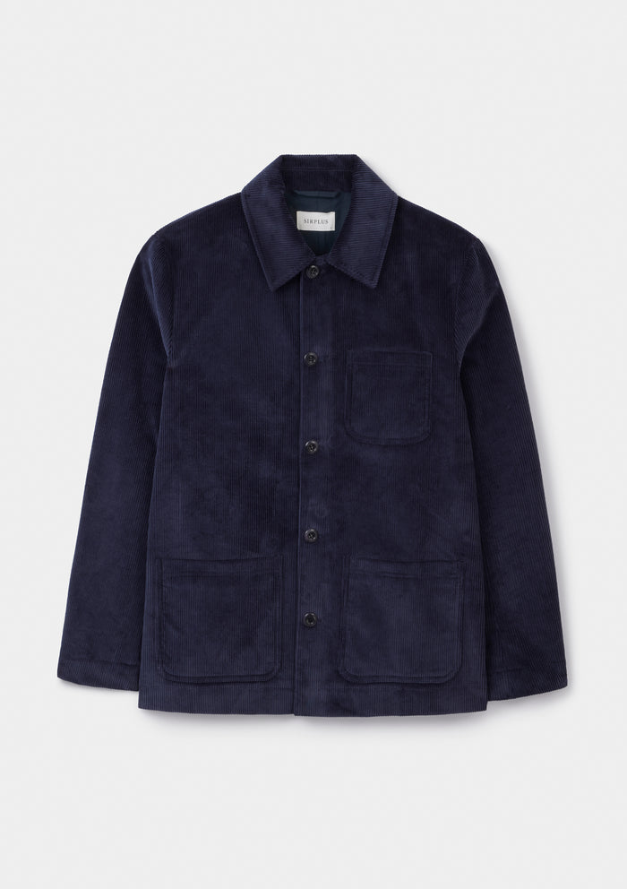 Indigo Cotton-Corduroy Chore Jacket, Chore Jacket - SIRPLUS