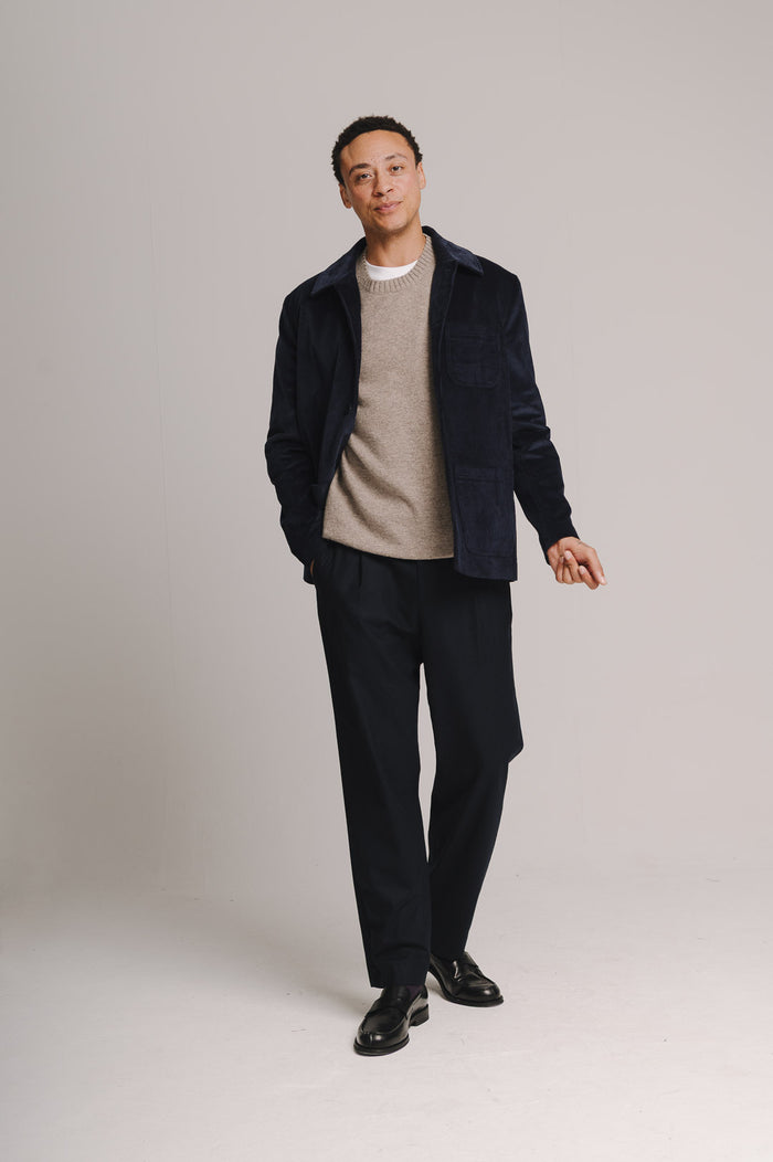 Indigo Cotton-Corduroy Chore Jacket, Chore Jacket - SIRPLUS