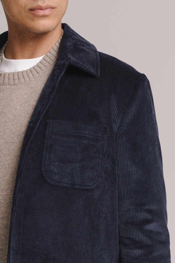 Indigo Cotton-Corduroy Chore Jacket, Chore Jacket - SIRPLUS