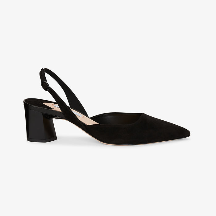 Irene Slingback - Suede :: Black