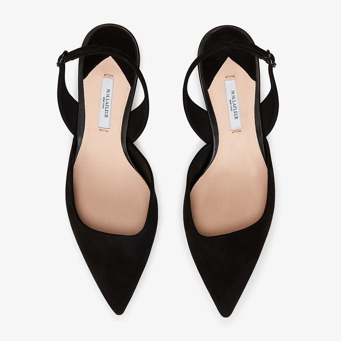 Irene Slingback - Suede :: Black