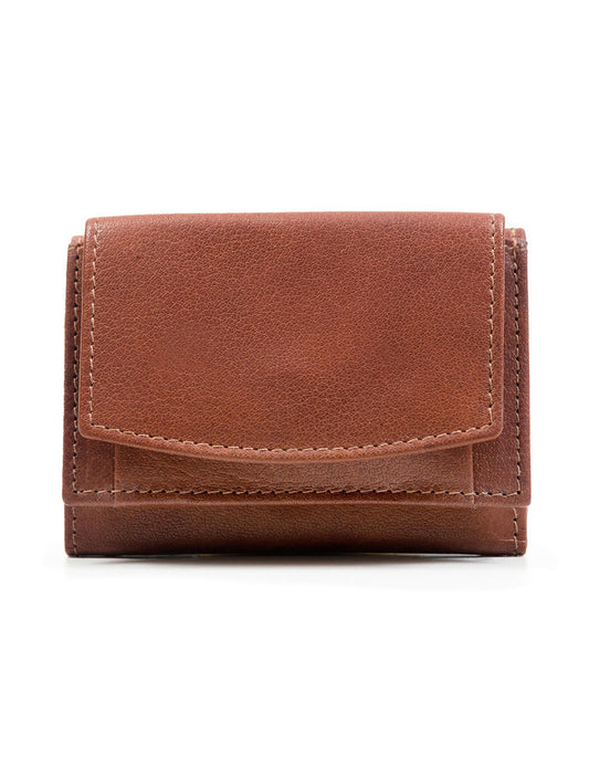 Irish Leather Trifold Purse With Coin Pouch - Tan #color_tan