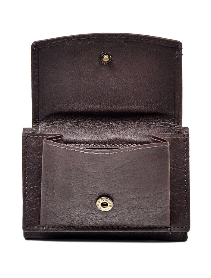 Irish Leather Trifold Purse With Coin Pouch - Brown #color_brown