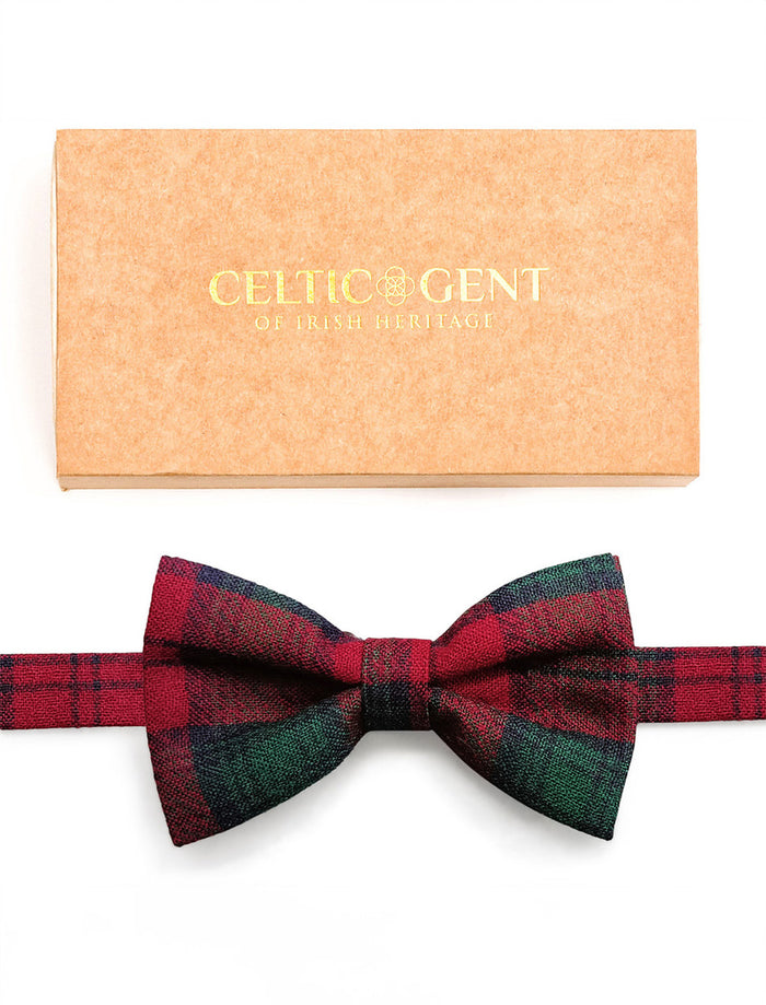 Irish Tweed Bow Tie - #color_red-green